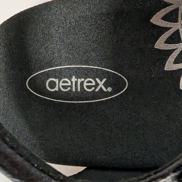 Aetrex Marcy Adjustable Quarter Strap Sandals in Black - NWOT - Picture 4 of 16